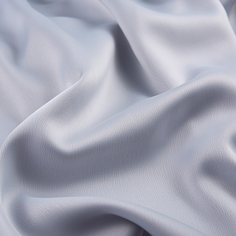 HY228 190GSM Ant Crepe Satin, Medium Ant Silk Dress Shirt Fashion Gray Fabric